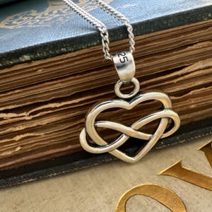 Infinity Heart, Sterling Heart, Forever Heart Pendant, Infinity Charm,  Eternal Love, Infinity, Love Romantic Jewelry