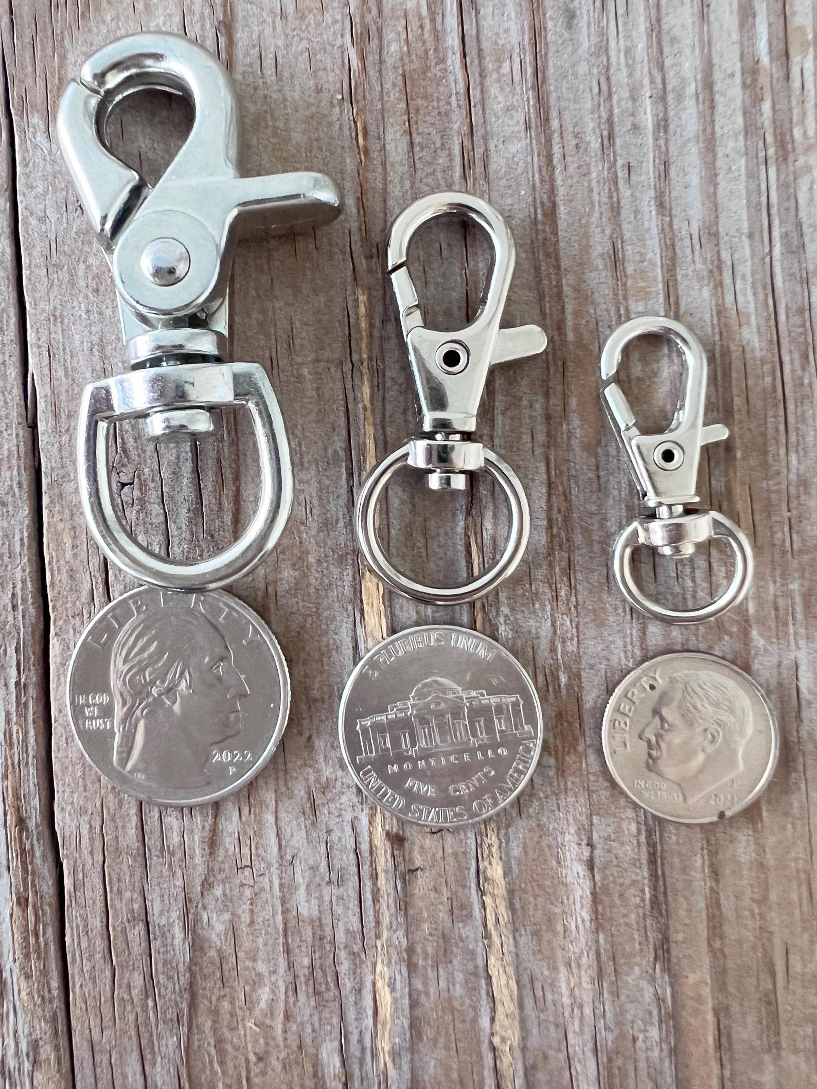 Fastener Keychain Lobster Claw Keychain Clip: 3 Sizes Bag or Wallet Fastener, - Etsy