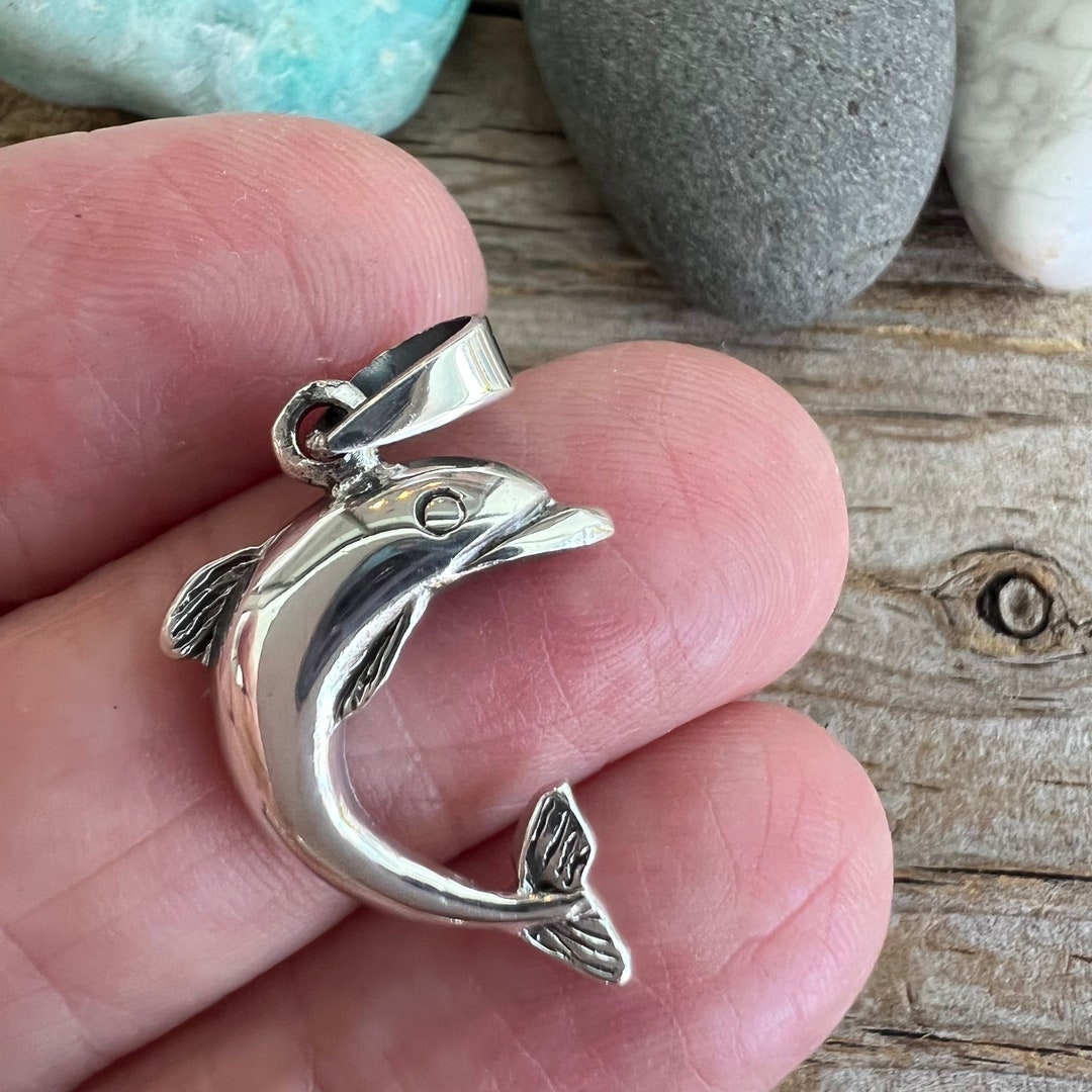 Bague En Argent Massif Motif Dauphin - Taille 50, Bijou Occasion En Argenté