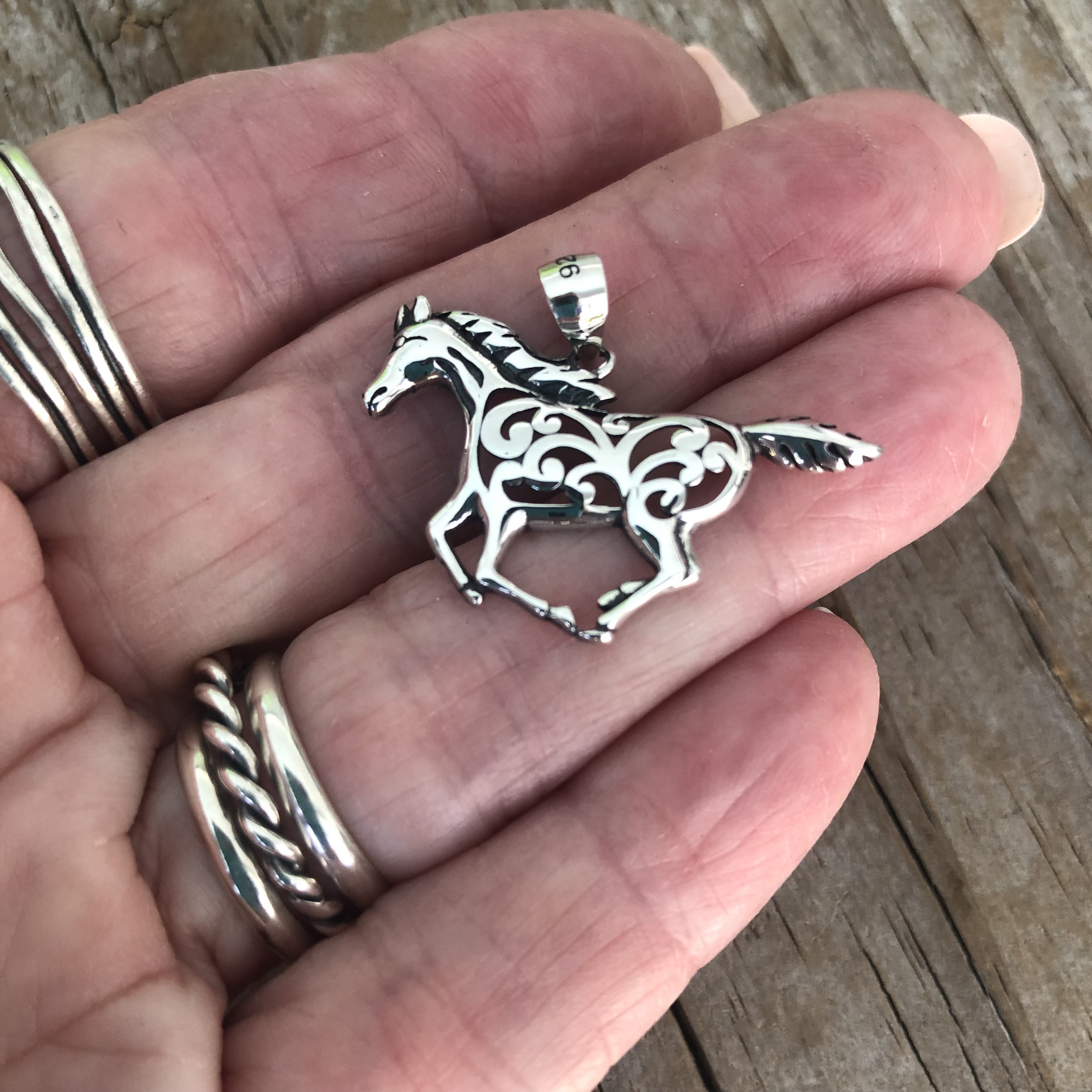 Standing Horse Charm Sterling Silver - Made in the USA Standing Horse Charm Sterling Silver - Made in the USA