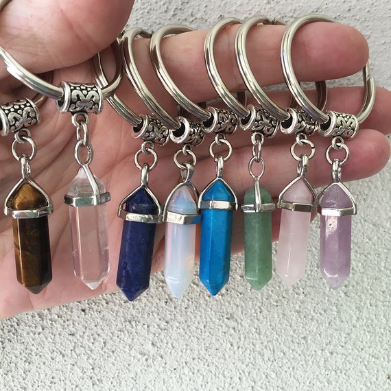 Crystal Keychain Crystal Initial Keyring Crystal Key Ring