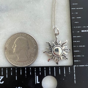Sterling Silver Sun Pendant. Sun Rays Charm, Celestial, Sunshine El - Etsy