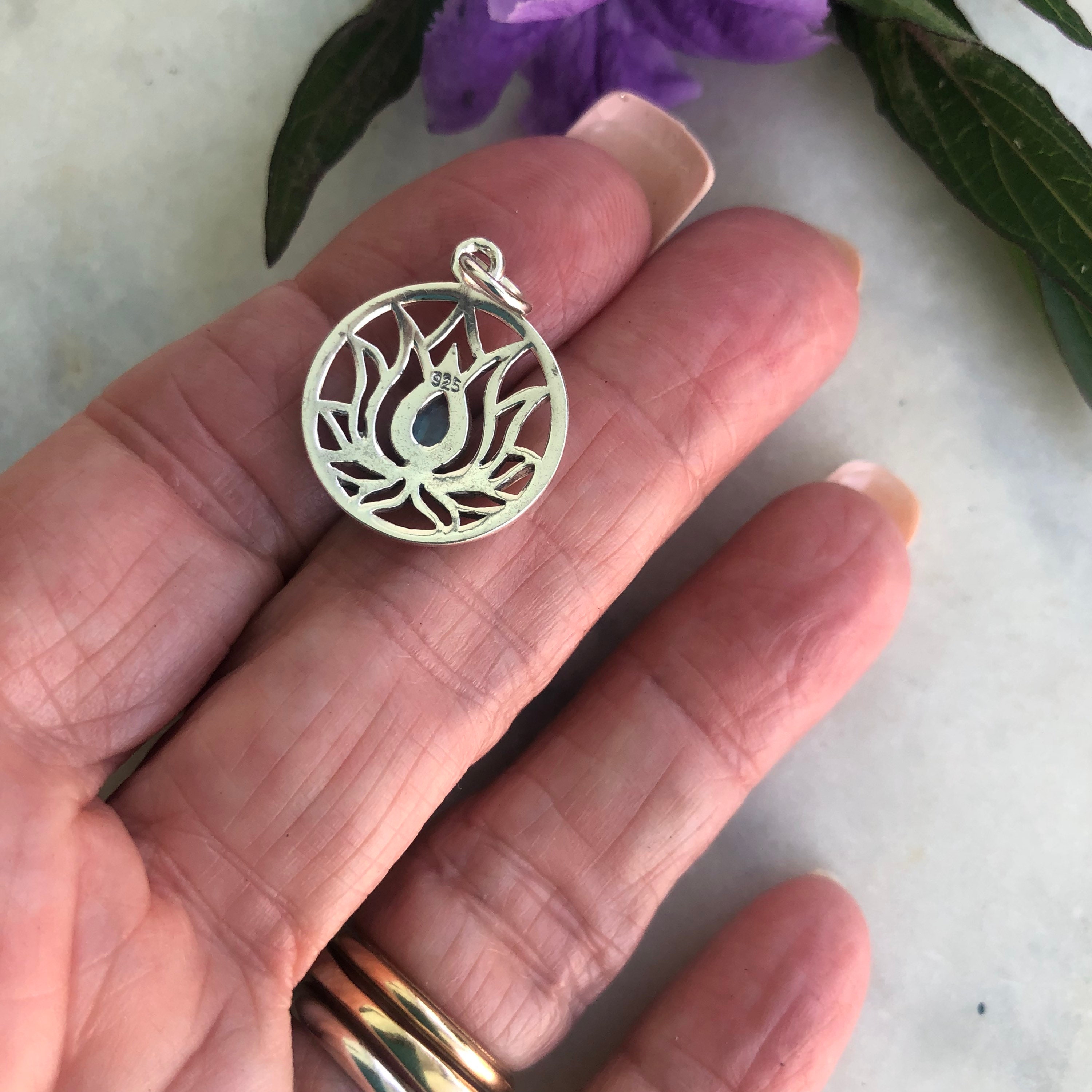 OHAYOO Collana da donna in argento Sterling 925 con pietra di luna