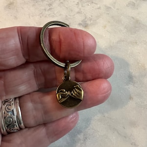 Pinky Promise Keychain: Bronze BFF Keyring or Cord Charm