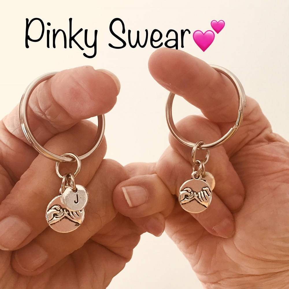 FOOZDEEVAAQ Valentines Day Gift for Him Her Christmas Stocking Stuffers for  Teen Matching Couple Stuff Pinky Promise Keychain