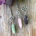 Crystal Fairy Necklace/ Wrapped Crystal Necklace/ Lotus Crystal Necklace/ Crystal Pentacle Necklace/ Wrapped Crystals/ Gemstone Necklace 