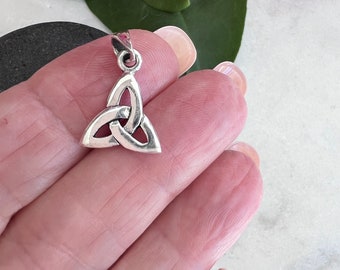 Sterling Silver Celtic Knot Triquetra, 925 Trinity Celtic Knot Jewelry, Gift for Love