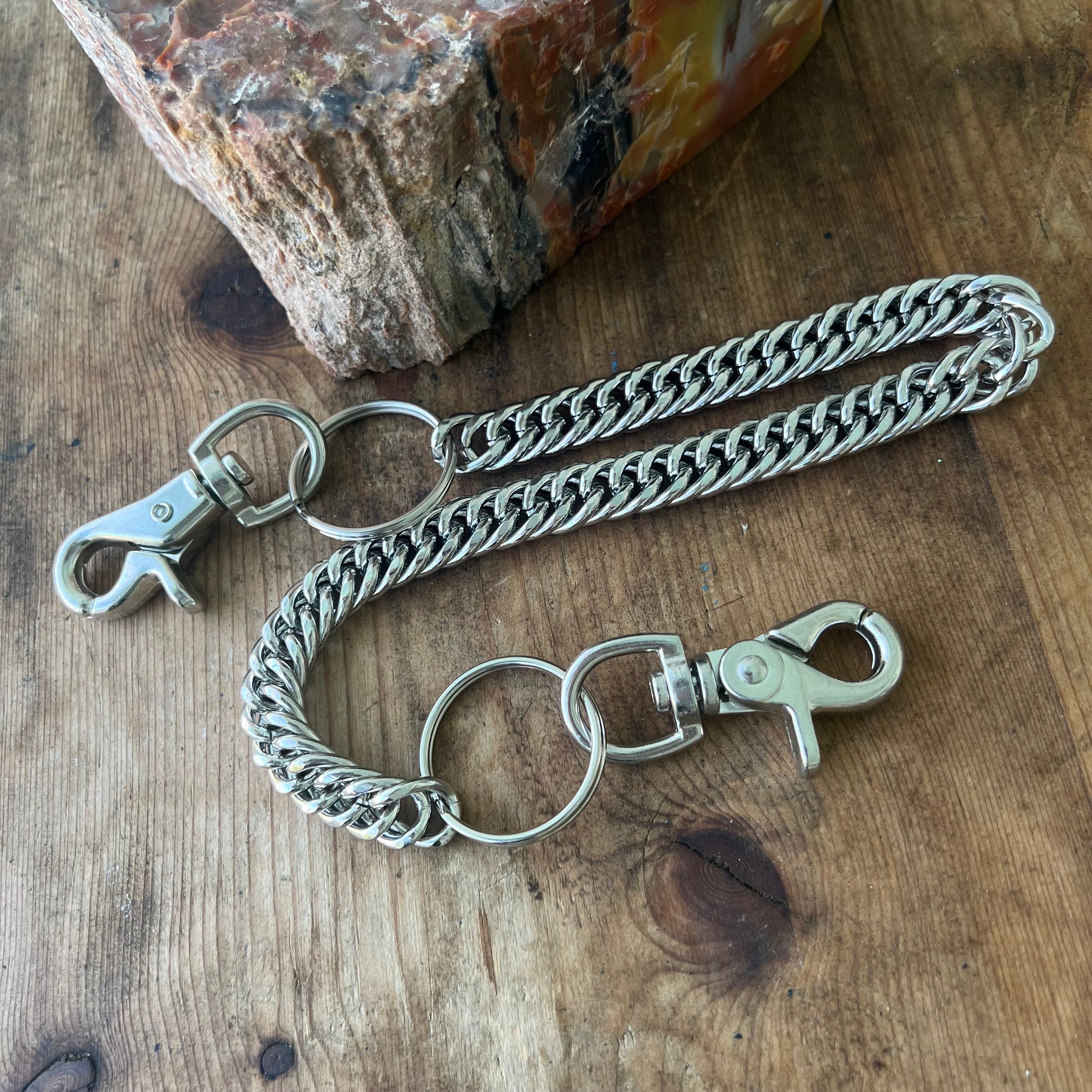 【2plan】25SS★ [LANARCH] Steel keyring wallet Amazon.com: Aylifu Pocket Chain, 2 Pieces of Metal Wallet
