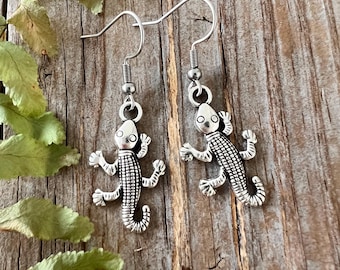 Hand-painted Bearded Dragon Earrings | 3D Printed | Reptile Jewelry Hand-painted Bearded Dragon Earrings | 3D Printed | Reptile Jewelry