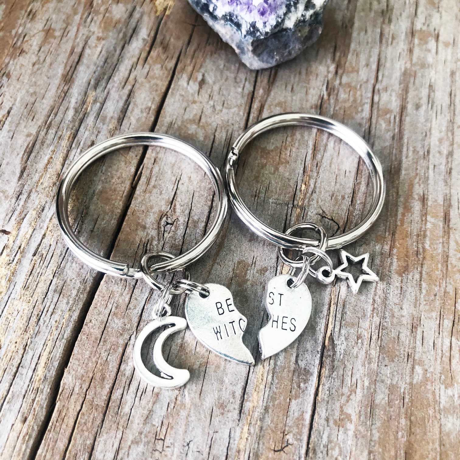 Best Witches Double Keychains Best Witches Moon Star Key - Etsy Singapore