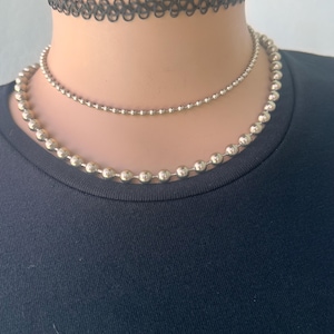 Steel Ball Bead Chain: Unisex Necklace, Bracelet, Anklet