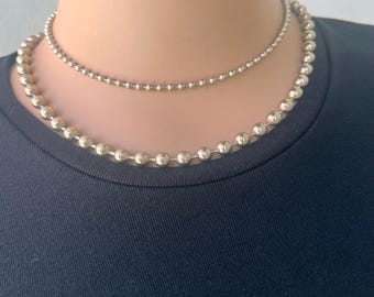 Stalen kogelketting: uniseks ketting, armband, enkelband
