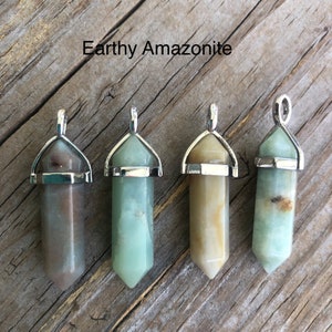 Crystal Pendant, Crystal Quartz, Healing Crystal, Rose Quartz Crystal, Stone Layering Crystals, Amethyst. Aventurine image 6