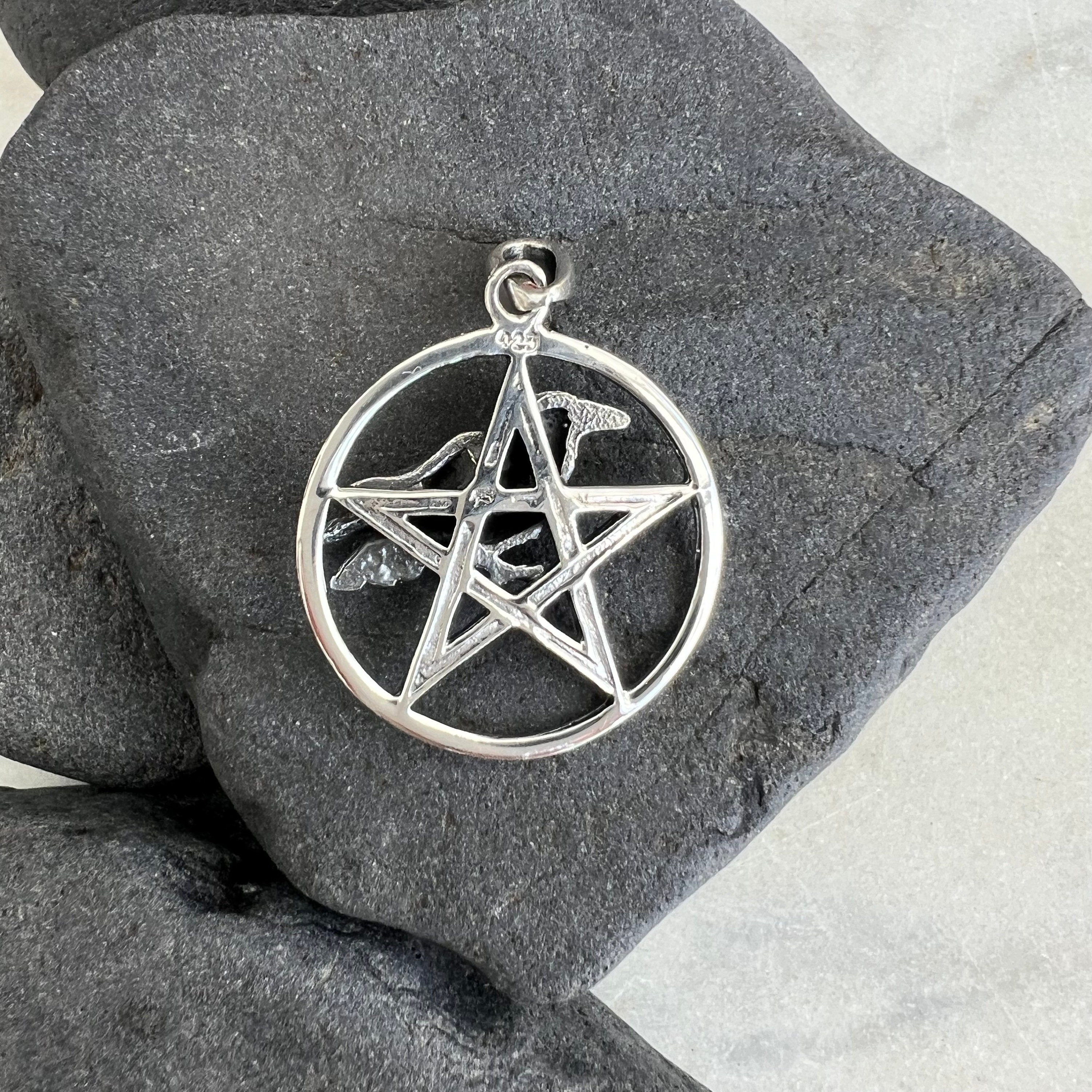 Simbolo Pentagramma Invertito Simboli Wiccan Croce Di Zolfo Cerchio Di Incantesimi Runici Rosso - Foto 11