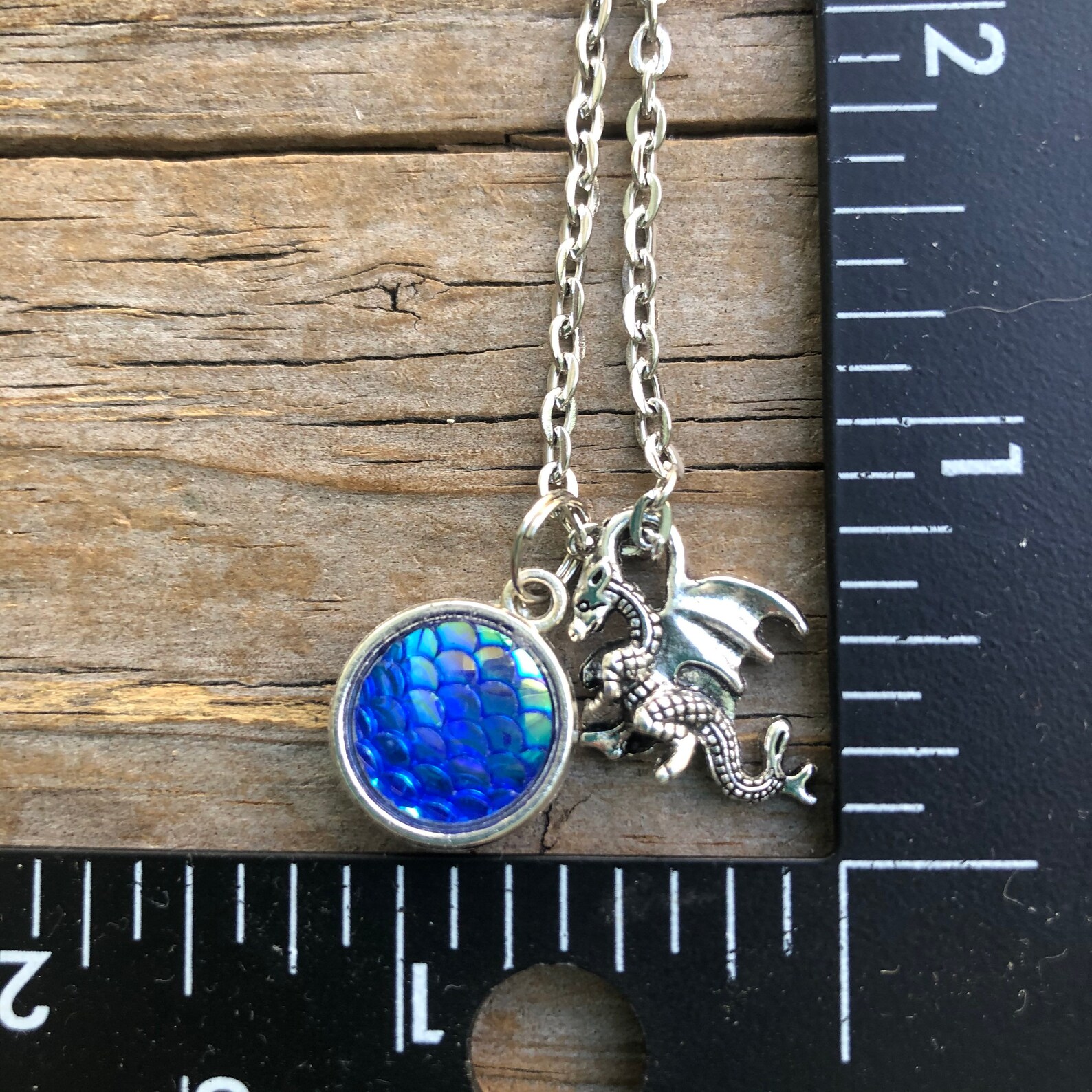 Dragon Necklace Dragon Scales Necklace Dragon Charm Initial Etsy