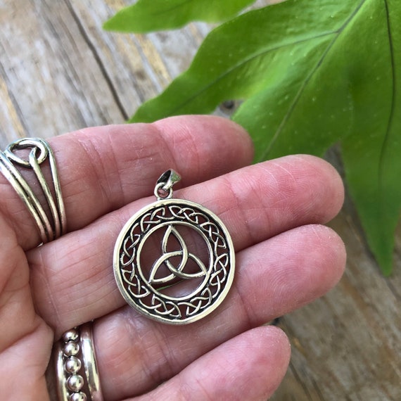 Sterling silver triquetra pendant sale
