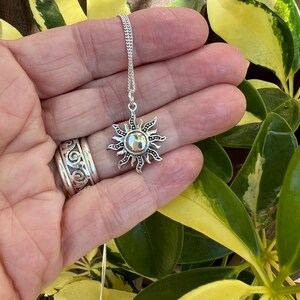 Sterling Silver Sun Pendant. Sun Rays Charm, Celestial, Sunshine El - Etsy