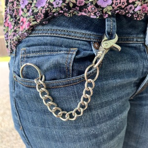 Schlüsselring mit Kette, Kettenglied-Schlüsselring, Mädchen-Geschenk Kerl-Geschenk, große Verschluss-Taschen-Schlüssel-Halter, widerstandsfähig gegen Anlaufen, Rucksack-Mappen-Schlüsselring