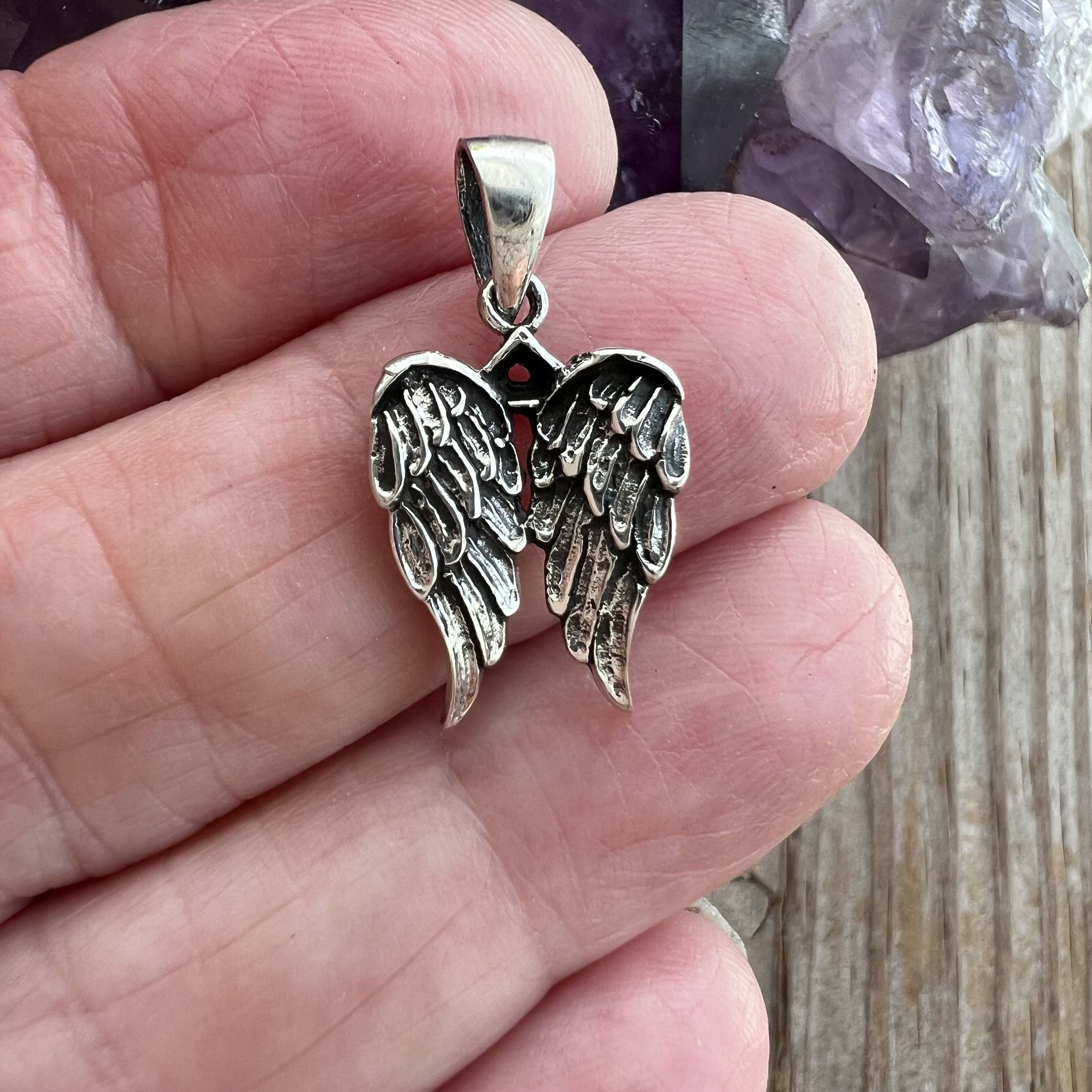 Sterling silver wing charm best sale