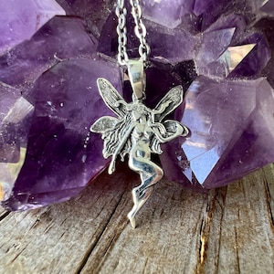 Sterling Silver Fairy Pendant: Winged Fantasy Charm