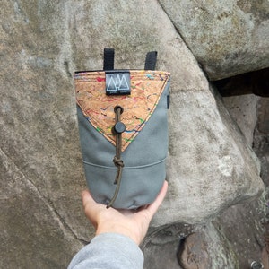 Magnesera para boulder, Bolsa de magnesio para escalada en roca, Bolsa de magnesio para boulder ecológica, Magnesera de escalada.
