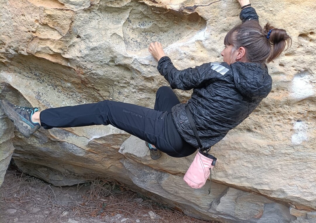 Pink Chalk Bag, Climbing Chalkbag With Belt, Boulderbag, Gift for