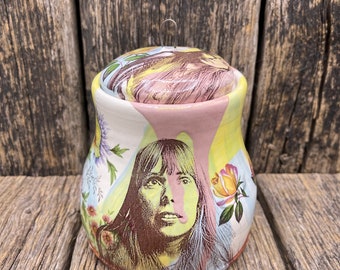 Joni Mitchell Handmade Ceramic Jar