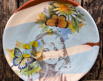Dolly Parton Gandmade Ceramic Plate