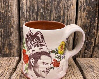 Freddie Mercury Handmade Ceramic Coffee Mug