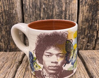 Jimi Hendrix Handmade Ceramic Coffee Mug