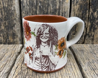 Janis Joplin Handmade Ceramic Coffee Mug