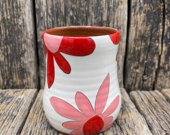 Flower Power Wine/Tea Ceramic Cup