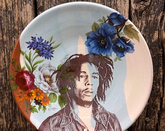 Bob Marley Handmade Ceramic Plate