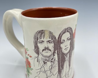 Sonny and Cher Handmade Ceramic Coffee Mug