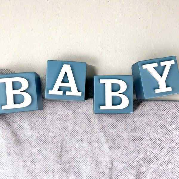 Personalized Wood Name Blocks, Painted Baby Blocks, Black Nursery Decor, Custom Name Blocks, Maternity Photo Props, Newborn Gift