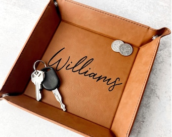 Personalized Valet Tray, Father's Day Gift, Organization Tray, Housewarming Gift, Wedding Gift, Personalized Coin Tray, Custom Valet Tray