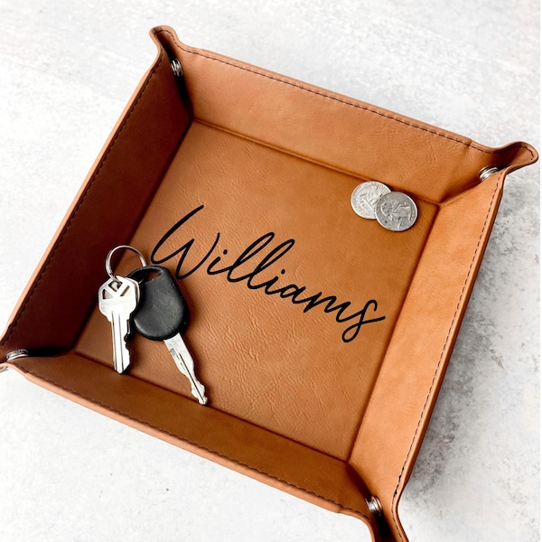 Personalized Valet Tray, Father's Day Gift, Organization Tray, Housewarming Gift, Wedding Gift, Personalized Coin Tray, Custom Valet Tray