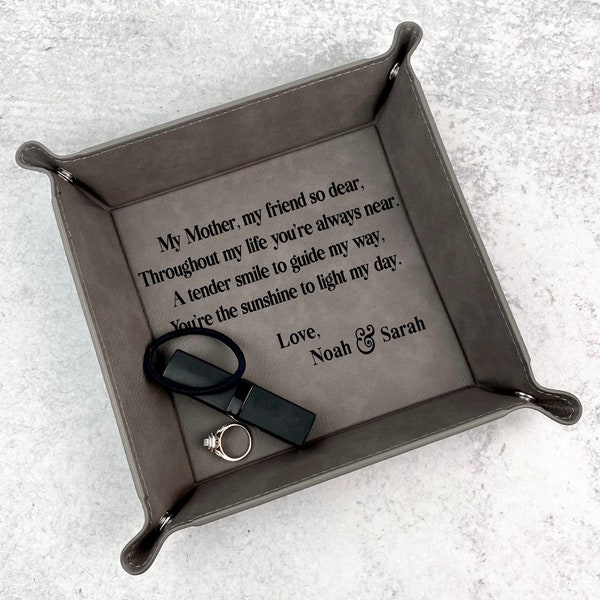 Valet Tray for Mom, Mother's Day Gift, Ring Tray, Catch All Table Tray, Ring Dish for Mom, Custom Valet Tray, Key Tray