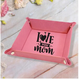 Valet Tray for Mom, Catch All Table Tray, Valentine&#39;s Day Gift for Mom, Ring Tray, Nightstand Tray, Custom Valet Tray, Key Tray