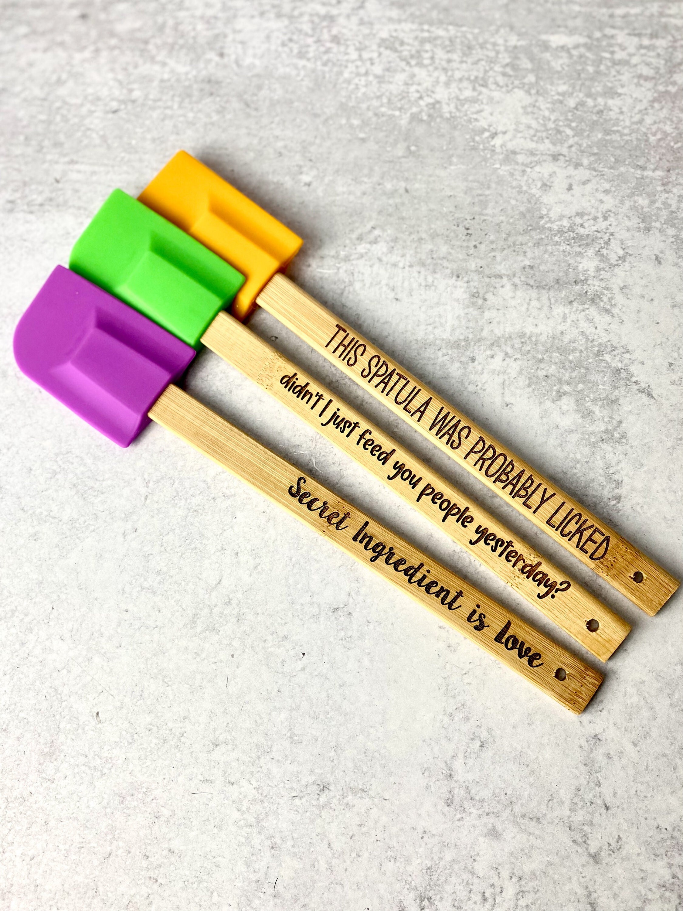 Silicone Spatula with Funny Saying - Multiple Options - Linabella