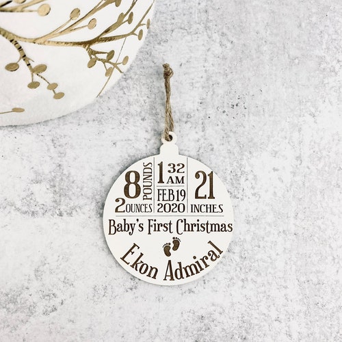 Baby's First Christmas Ornament Spiral Ornament Etsy