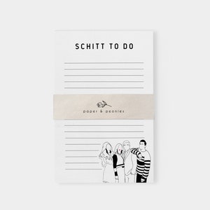 Schitts Creek Notepad Schitt To Do List Funny Notepad Tearaway Notepad Schitts Creek Gift Stationery image 1