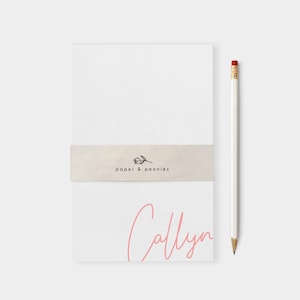 Personalized Notepad | Custom Signature Name Notepad | Personal Stationery | Script | Gift for Her | Back to School | Teacher Gift