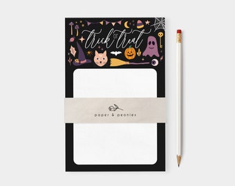 Halloween Notepad | Funny Notepad |  Trick or Treat Notepad | Fall Notepad | Tearaway Notepad