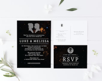 Star Wars Wedding Invitation | Wedding Invitation Template | Galaxy Wedding Invite | Printable | Luke Skywalker | Princess Leia | Jedi