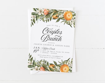 Citrus Bridal Shower Invitation | Bridal Brunch Invitation | Oranges | Grapefruit | Southern Bridal Shower | Citrus Wedding