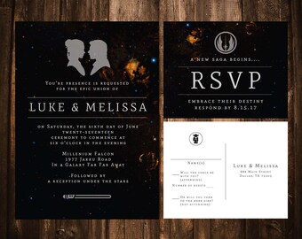 Star Wars Wedding Invitations Etsy