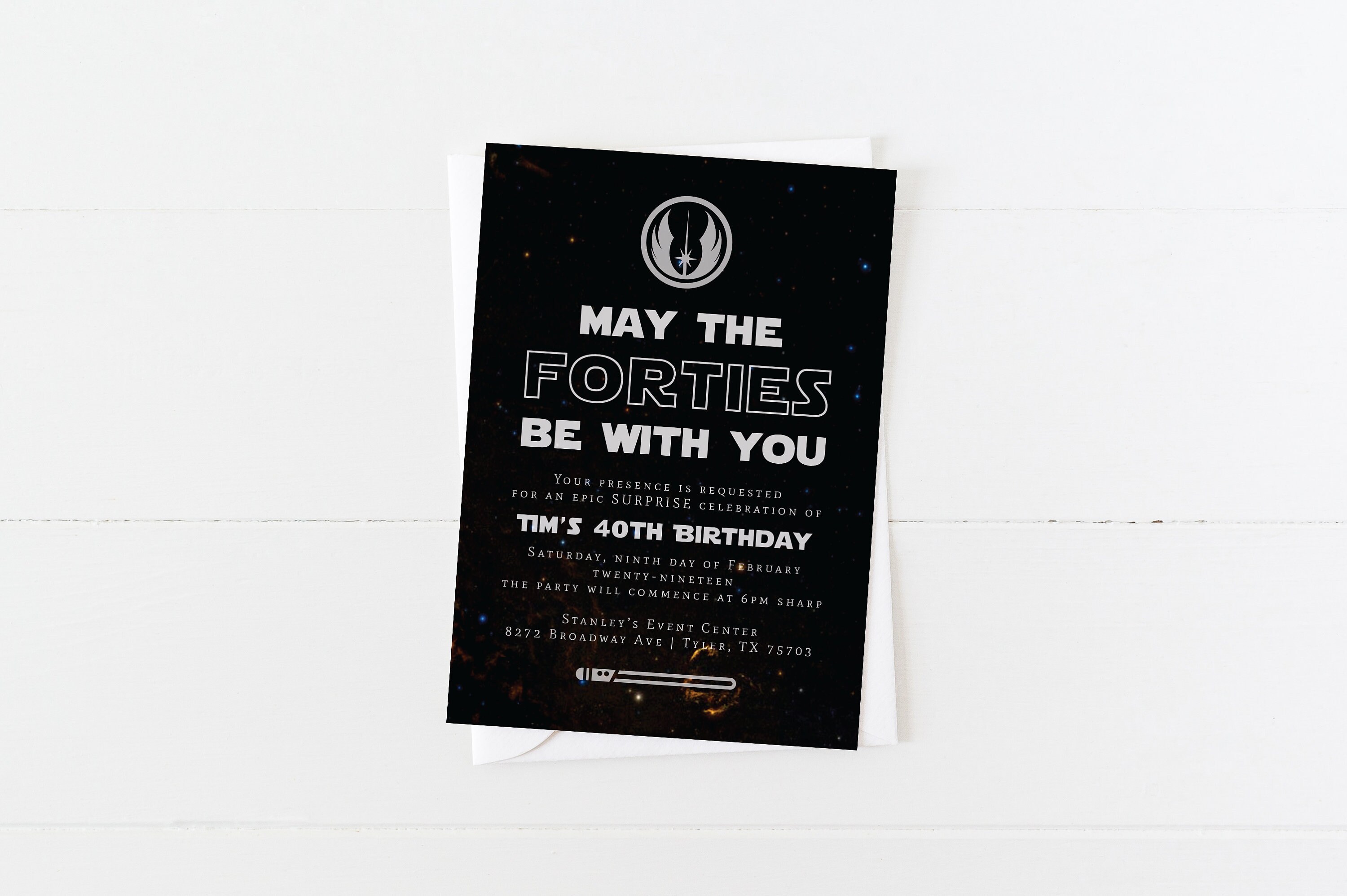 Star Wars Birthday Invitation 40th Birthday Invitation May - Etsy