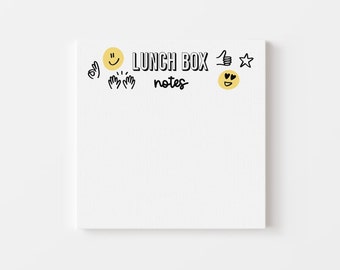 Lunch Box Notes Notepad, 5x5, Emoji, Smiley Face