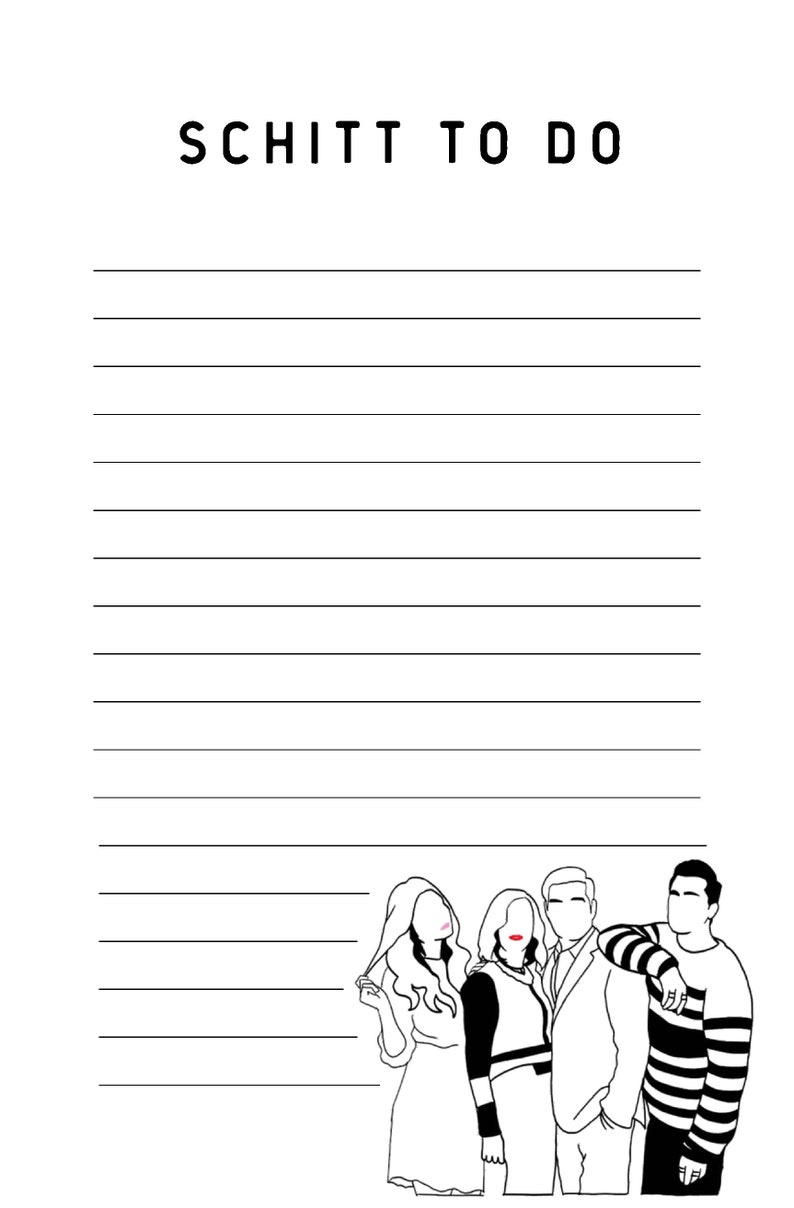 Schitts Creek Notepad Schitt To Do List Funny Notepad Tearaway Notepad Schitts Creek Gift Stationery image 2